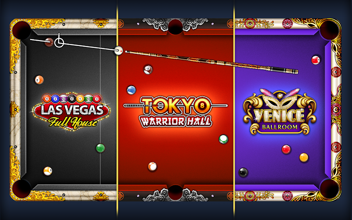Captura de ecrã de 8 Ball Pool — mesa de bilhar